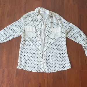 XL Polka Dot Sheer Tommy Girl Shirt